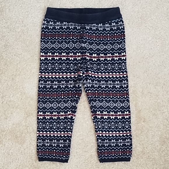Carter's Scandanavian Knit Pants Black Gray Red White Girls Size 24 Months - Picture 1 of 7